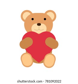 Teddy Bear Heart Vector Image No Stock Vector (royalty Free) 781092022 