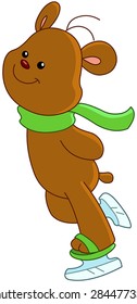 Teddybär Eislaufen