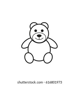 Cute Teddy Bear Vector Icon Illustration Stock Vector (Royalty Free ...