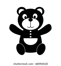 Teddy Bear Icon Stock Vector (Royalty Free) 680904520 | Shutterstock