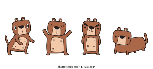 Teddy Bear Icon. Cartoon, vector illustration