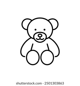 Teddy bear icon. Child care, love, comfort and toys store. Pixel perfect vector