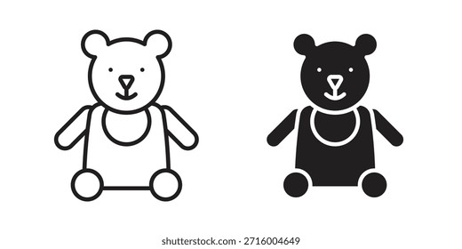 Concepto de icono de oso de peluche para infografía, Sitio web o App.