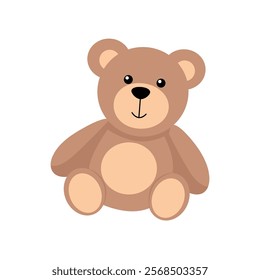 Teddy Bear icon. Cute child's toy. Isolated on white background.