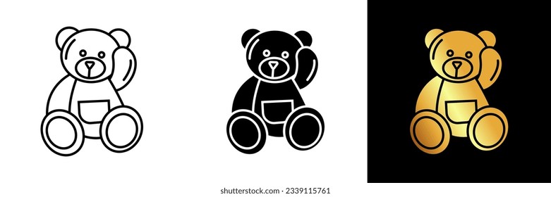 The Teddy Bear Icon depicts a cute and cuddly stuffed toy bear, representing comfort, companionship, and childhood memories.