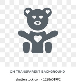 Teddy bear icon. Teddy bear design concept from Birthday and Party collection. Simple element vector illustration on transparent background.