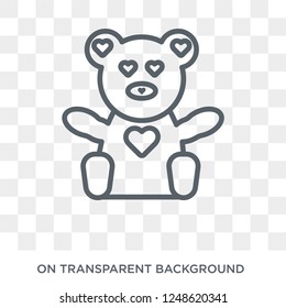 Teddy bear icon. Teddy bear design concept from Birthday and Party collection. Simple element vector illustration on transparent background.