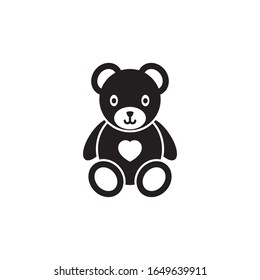 Teddy bear icon design isolated on white background. Vector illustration