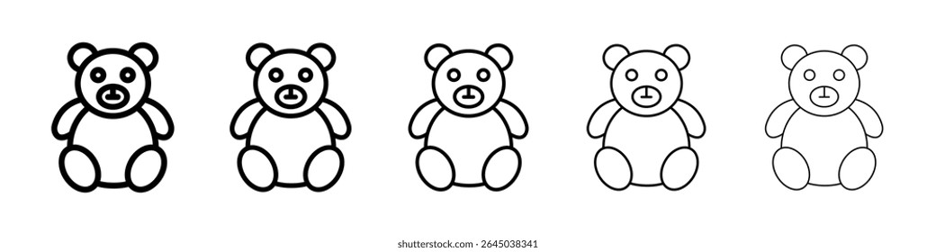 Teddy bear icon filled flat sign concept for web design.