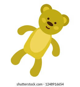 Teddy bear icon. Flat illustration of teddy bear vector icon for web design