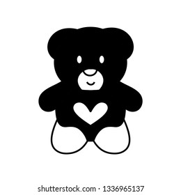 Teddy Bear Icon Flat Illustration Isolated Stock Vector (Royalty Free ...