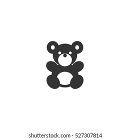 Teddy Bear Icon Flat. Illustration Isolated Vector Sign Symbol