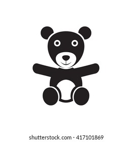 Teddy Bear Icon Flat Vector Stock Vector (Royalty Free) 417101869 ...