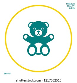 Teddy bear icon. Graphic elements for your design