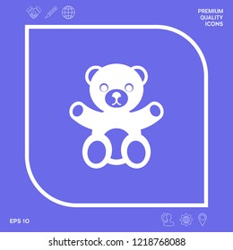 Teddy bear icon. Graphic elements for your design