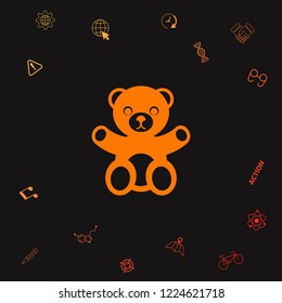 Teddy bear icon. Graphic elements for your design