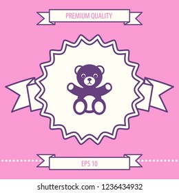 Teddy bear icon. Graphic elements for your design
