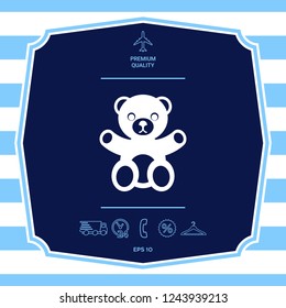 Teddy bear icon. Graphic elements for your design