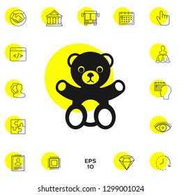 Teddy bear icon. Graphic elements for your design