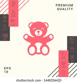 Teddy bear icon. Graphic elements for your design