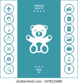 Teddy bear icon. Graphic elements for your design