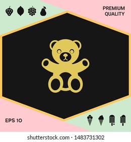 Teddy bear icon. Graphic elements for your design