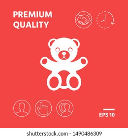 Teddy bear icon. Graphic elements for your design