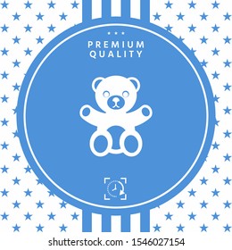 Teddy bear icon. Graphic elements for your design