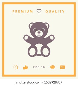 Teddy bear icon. Graphic elements for your design