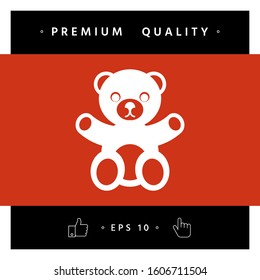 Teddy bear icon. Graphic elements for your design