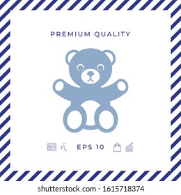 Teddy bear icon. Graphic elements for your design