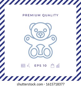 Teddy bear icon. Graphic elements for your design