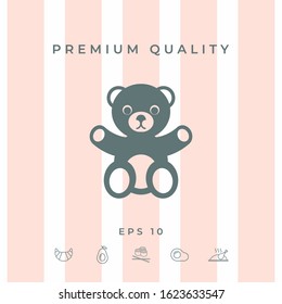 Teddy bear icon. Graphic elements for your design