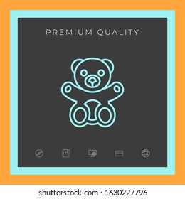 Teddy bear icon. Graphic elements for your design