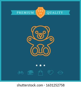 Teddy bear icon. Graphic elements for your design