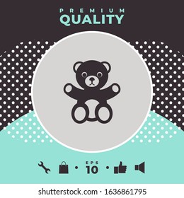 Teddy bear icon. Graphic elements for your design