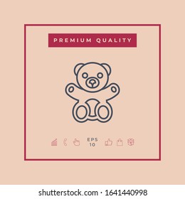 Teddy bear icon. Graphic elements for your design