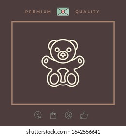 Teddy bear icon. Graphic elements for your design