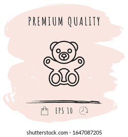Teddy bear icon. Graphic elements for your design