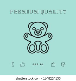 Teddy bear icon. Graphic elements for your design