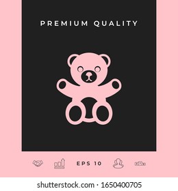 Teddybär-Ikone. Grafische Elemente für Ihr Design