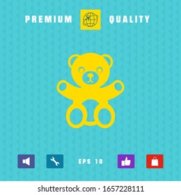 Teddy bear icon. Graphic elements for your design