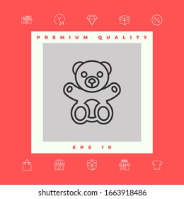 Teddy bear icon. Graphic elements for your design