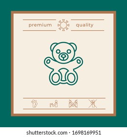 Teddy bear icon. Graphic elements for your design