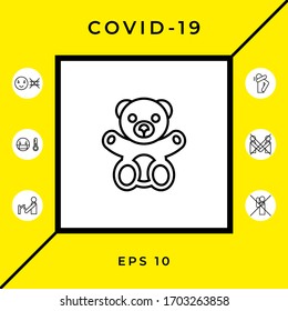 Teddy bear icon. Graphic elements for your design