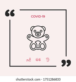 Teddy bear icon. Graphic elements for your design