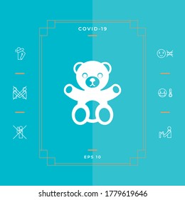 Teddy bear icon. Graphic elements for your design