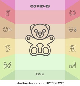 Teddy bear icon. Graphic elements for your design