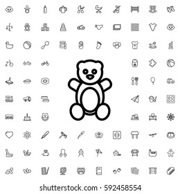 teddy bear icon illustration isolated vector sign symbol. Baby icons vector set.