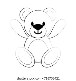 Cute Bear Line Art You Free Stock Vector (Royalty Free) 1648299823